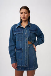 BY JOHNNY - DELLA DENIM STRUCTURED JACKET